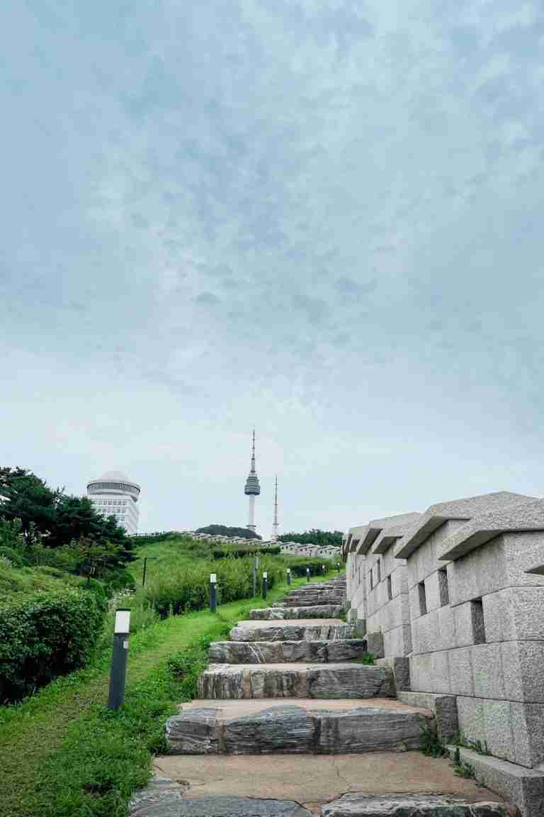 The view of Namsan Seoul Tower from the Fortress Wall Trail