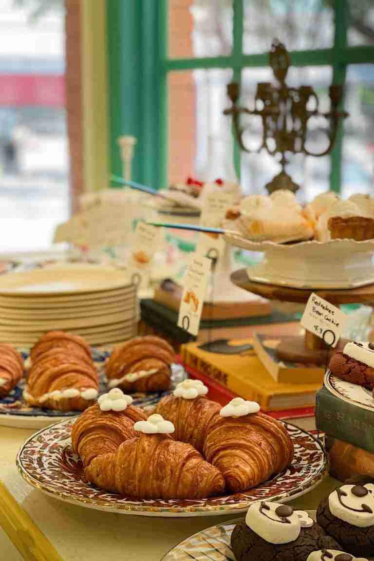 The pastry selections inside Happy Bear Day Café in Seoul
